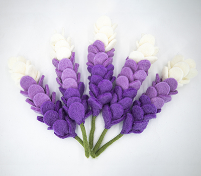 felt lavender flowers